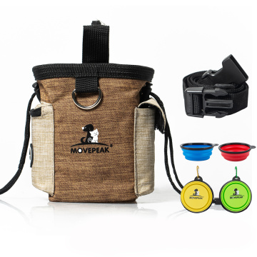 Portable Belt Clip Drawstring Design Dog Training Pouch